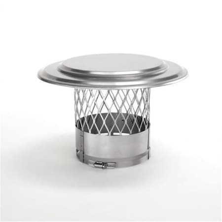 Home Saver 4 in. UltraPro Collarplate Rain Cap with 0.75 in. Mesh - 316 Alloy 10445